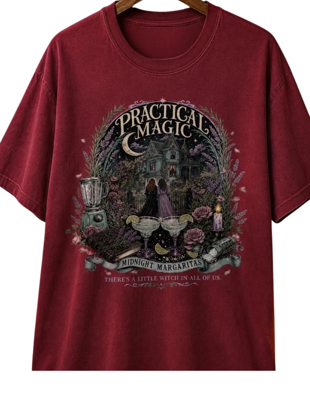 Comfort Colors "Practical Magic" Graphic Tee, illustration and Retro Style